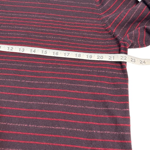 Calvin Klein Men's Sweater Red Stripes Long Sleeve Size XL Crew Neck Wool Blend - Picture 4 of 6